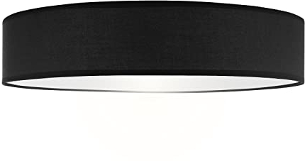 Smartwares Deckenleuchte – Textilschirm – 50 cm Ø – 4x E27 – Max. 18 W – Für LED geeignet – Schwarz – IDE-6044