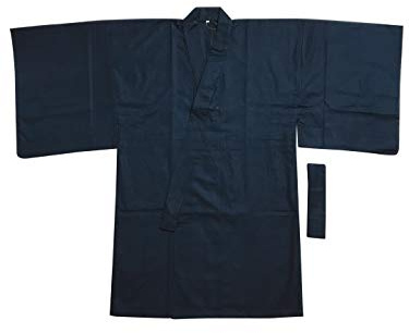 Edoten Japanese Samurai Hakama Uniform shirt TOPS NAVY XL