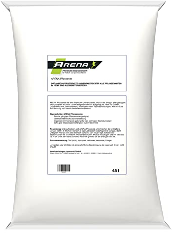 ARENA Pflanzerde I organisch vorgedüngte Universalerde, geeignet für Aufzucht, Pflanzen, Gemüse, Hochbeet, Topf I 45L