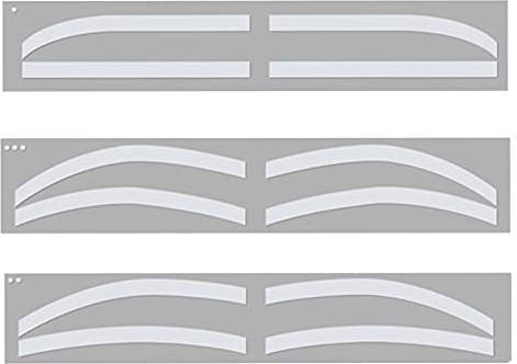 YUYTE Mascara Stencil Stickers, 6 Pairs of Disposable Eyebrow Tattoo Auxiliary Stickers, Self-Adhesive Eyebrow Stencil, No markings, 3 different arch styles