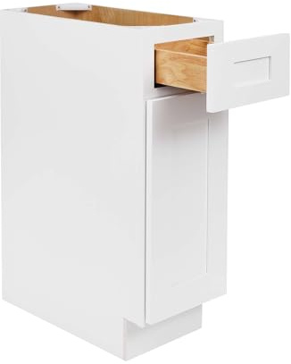 ONESTOCK 12-Inch Kitchen Base Cabinet with Drawer, White, Ready to Assemble - 12 W x 34.5 H 24 D