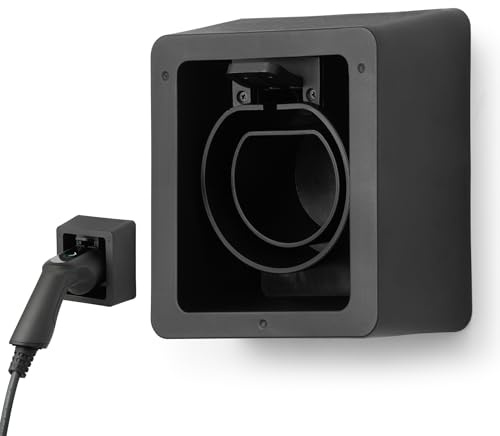 Green Wallbox - Wandhalterung für Ladekabel Typ 2 für Elektroauto - Halterung ohne Ladekabel-Aufhänger - Starkes Material - Kompatibel mit Typ 2 - Verriegelungsstecker - Universell einsetzbar