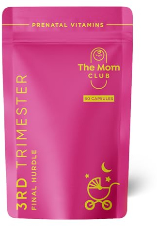 Pregnancy Vitamins – 3rd Trimester – Support for Energy, Labour Prep & Baby Growth Week 28 to Birth – Prenatal Multivitamin with Magnesium, Iron, CoQ10 & Calcium – 60 Vegan Capsules – 1 Month Supply