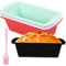 Silicone Loaf Tins, 5 PCS Mini Loaf Tins, Small Cake Bread Tins with Silicone Basting Pastry Brush 1Lb Rectangle Loaf Pans for Cakes Breads or Loaves 19.5 x 9.5 x 5.5 cm 5 Colors