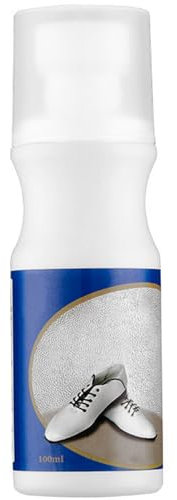 JJPJL 100ml Lucido Scarpe,Lucida Scarpe,Lucido per Scarpe e Prodotti per la Cura,per Prodotti in Vera Pelle o Pelle Artificiale,Con Applicatore in Spugnetta(Incolore)