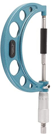 Micrometro Esterno, Strumento di Misurazione dello Spessore in Acciaio Inossidabile Ad Alta Precisione con Chiave 0,01 Mm per Misurazioni di Spessore e Diametro di Lunghezza