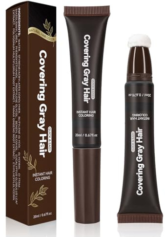 Root Touch Up Hair Color Pen for Men & Women - Coffee Beard Dye, Mustache Color & Hair Concealer - Instant Gray Coverage (0.67 fl oz)