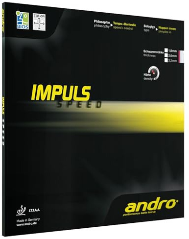 Generisch Impuls Speed Revêtement de tennis de table Noir 2,1 mm