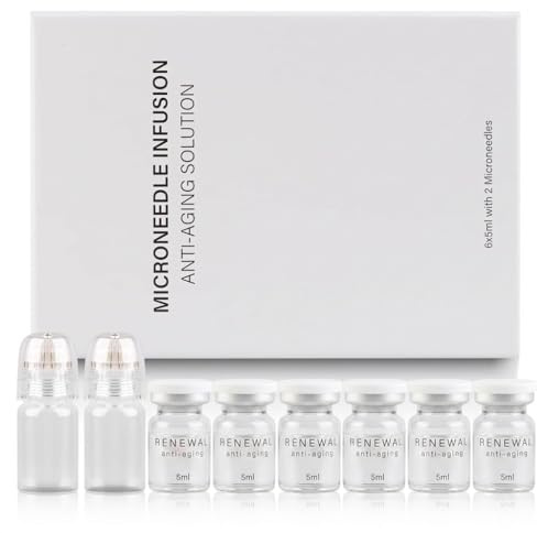 Sistema di Micro Infusione per il Viso, Kit di Micro-Needling con Acido Ialuronico & Collagene, Intensa Idratazione & Rassodante per la Pelle, Siero Anti-Età per Pelle Liscia e Tutti i Tipi di Pelle