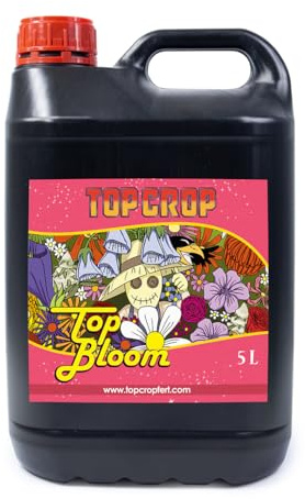 Top Crop Top Bloom 5 L – Fertilizzante minerale per fioritura – Favorisce lo sviluppo di fiori grandi e sani – Uso in giardinaggio biologico
