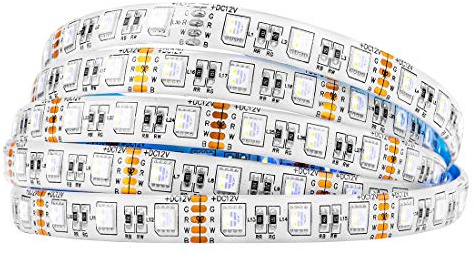BTF-LIGHTING 5050 RGBW RGB+Cool White(6000K-6500K) 4 Colors in 1 LED 5m 16.4ft 60LEDs/m Multi-Colored LED Tape Lights IP65 Silicone Coating Waterproof White PCB DC12V For Bedroom Home Decoration