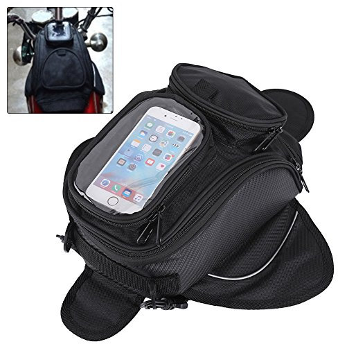 GOTOTOP Universal Motorcycle Tank Bag Strong Magnetic Saddlebag Backpack Waterproof Oil Fuel Tank Bag, 35x18x10cm