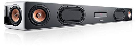 Teufel CINEBAR Ultima - Leistungsstarke Soundbar 380 Watt, Eingebauter XXL-Subwoofer, Dynamore Ultra, Dolby Audio, Bluetooth aptX, Bassrefex, HDMI 3D ARC CEC - weiß