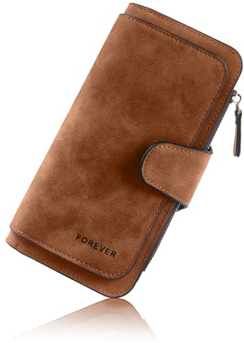ZhengYue Ladies Purse Women's Wallet RFID Blocking-Soft Leather Purses for Women with Multiple Card Slots,Coin Pocket & Roomy Compartment Brown