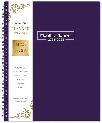 2026-2028 Monthly Planner - Monthly Planner from July 2026 - June 2028, 2-Year Planner 2026-2028 with Tabs, Inner Pocket