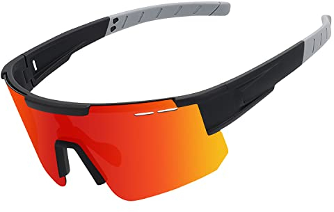 Xiyalai Fahrradbrille, Sportbrille für Herren und Damen, UV400 Schutz für Outdoor Sports, MTB, Autofahren, Laufen, Angeln, Biking Brille