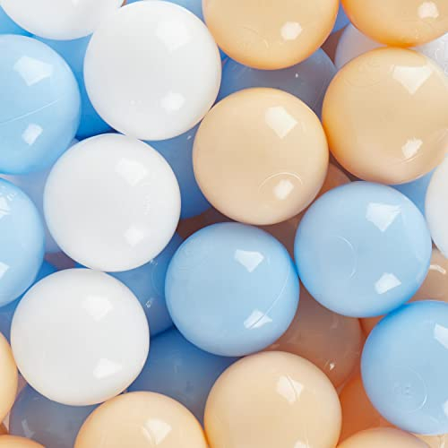 BIECO Lot de 100 balles colorées pour Piscine à balles pour Enfants - Piscine à balles pour Enfants - Piscine à balles - Balle pour bébé - Balle à balles - Balle pour bébé - Jeux de Plein air
