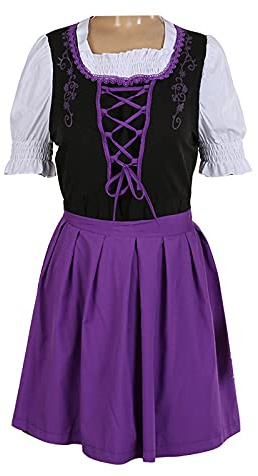 Wedding Guest Dresses for Women 2024 Women's German Dirndl Dress Bowknot Summer Oktoberfest Carnival Dress Fancy Cosplay Costume Festival Traditional Costumes Robe De Soiree Femme Purple