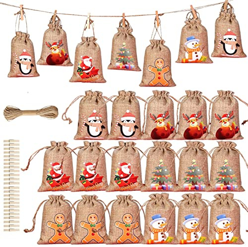 Adventskalender för fyllning 2023, 24 adventskalendrar att fylla själv, adventskalender väskor, julkalender för fyllning, adventskalender för att fylla tyg, adventskalender 2023 barn