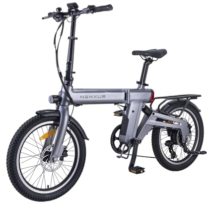 nakxus 20F220 E-Bike, Elektrofahrrad 20'' Drehmomentsensor, Magnesiumlegierung Ultraleichtes E-Bike mit 36V 12.8Ah Lithium Akku für große Reichweite bis zu 100KM, EU-konformes Klapprad mit App