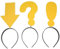 Toyvian Haarreif Schnecken Stirnband Set Lustiges Haarband Mit Fragezeichen Und Ausrufezeichen Für Partys Foto-requisit BüHnenauftritte Leicht Und Bequem