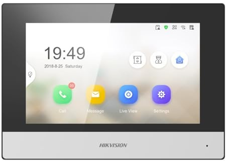 Monitor videocitofonico - Schermo TFT da 7 - Audio bidirezionale - 2 fili, WiFi, SIP - Slot per scheda microSD fino a 128 GB - Montaggio a parete