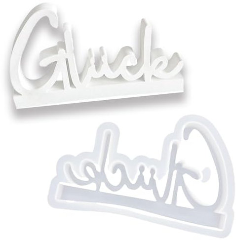 Silikonformen Gießformen Gluck, DIY Gießform Kerzenhalter, Gießformen Silikon, Gipsformen zum Gießen, Gips zum Gießen, Silikon Gießform Kerzenhalter (Gluck)