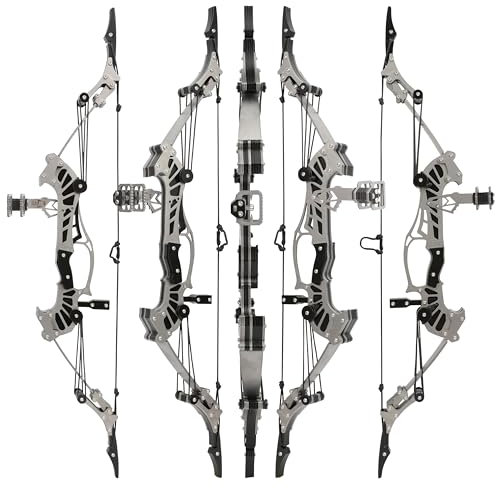 5,9-16,5 Zoll Bogenschießen Bogen Set Compound Bogen und Pfeil Set Tasche Jagdbogen Metall Material Bogen für die Jagd Schießen Übung Bogenschießen Unterhaltung Spaß (Typ 9)