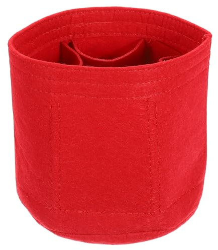 QUARKZMAN väskorganisatör-insats, bärbara filtorganisatör-väskor med flera fack för hinkväska, välvd sadelväska, bärväska, handväska formare (15 x 15 cm, röd), röd