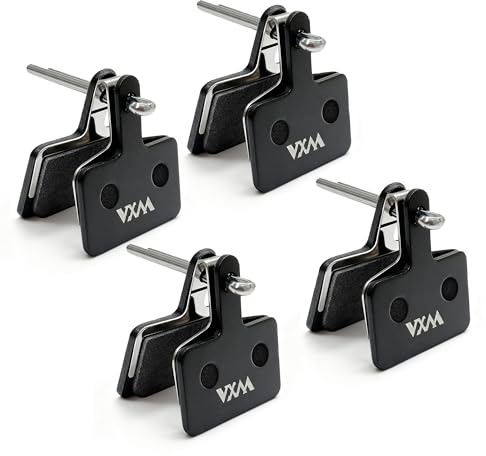 Bike Brake Pads, B01S B03S B05S Bike Pads & Spring for Mountain Bike Disc Brakes, 4 Pack Bicycle Brake Pads Compatible with TRP Tektro Shimano Deore Br, Copper Fiber Semi-Metallic