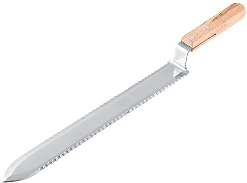 Dioche 280 Mm Unc280mm Serrated Vane/Wing Beekeeping Tool | Premium Uncapping Knife for Honey Extraction | Durable Stainless Steel with Wooden Handle | Essential Tool for Beekeepers