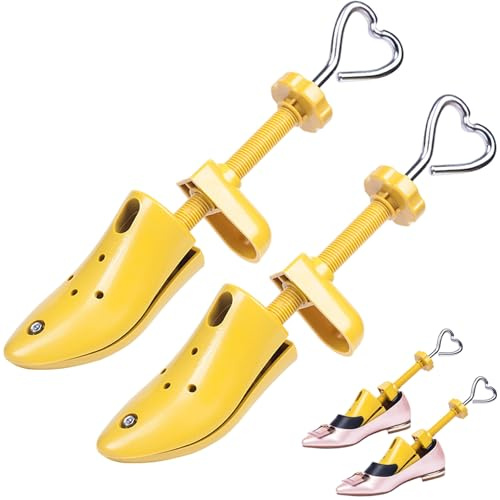 Elyebxj Civière de chaussure réglable pour femmes, 2 pièces, avec poignée en cœur et puce de Support détachable, civières bottes pour hommes et femmes