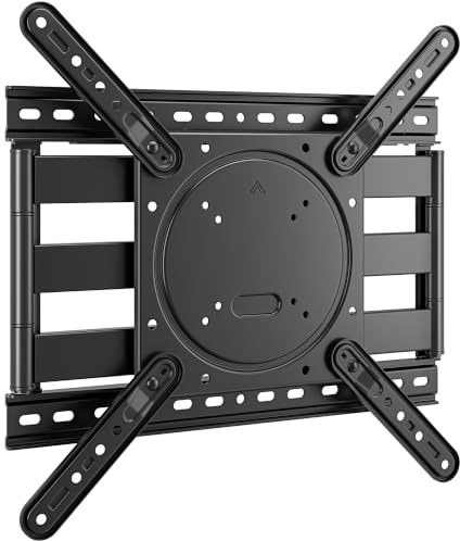 monTEK Ultra Slim TV Wall Bracket for 23-75 Inch Flat/Curved TVs up to 45kg | 1.5 Low Profile TV Bracket Swivel Tilt & Extendable, Max. VESA 400 x 400 mm, Fits 12/16 Studs, Spirit Level Include