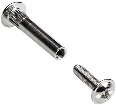 Hettich Verbindungsschrauben, Spannmaß 28-38 mm, Stahl vernickelt, 10 Stück, 89316
