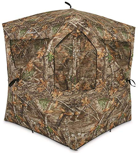 Ameristep Brickhouse Hunting Blind | 3-Person Ground Blind in Mossy Oak Break-Up Country, One Size