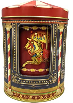 MediMuc Speldosa funfair – förvaringsburk, kakburk, plåtburk – livsmedelssäker – volym 0,75 l
