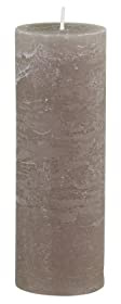 Chic Antique Macon rustikt blockljus i olika färger och storlekar, ljus, antik, nya, altarljus, 100 % paraffin, lång brinntid (linne, 20 x 7 cm)