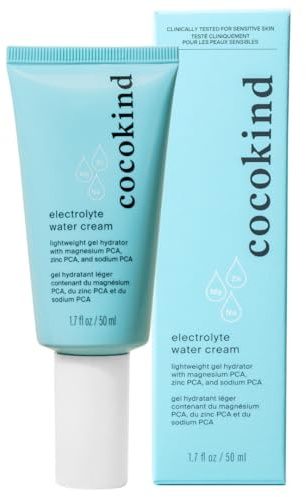 Cocokind Electrolyte Water Cream | Lightweight Water Gel Moisturizer | Balanced Hydrating Day Cream for All Skin Types | 1.7 Fl Oz