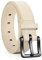 WHIPPY Gürtel Herren Ledergürtel für Jeans Verstellbarer Outdoor Leder Gürtel Unisex Arbeitsgürtel mit schwarz Kunststoffschnalle,Beige 110cm