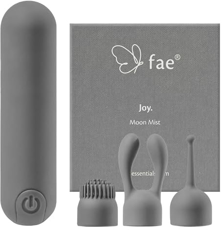 Mini vibromasseur pour femmes - Stimulateur clitoridien et point G avec 10 modes de vibration et 3 embouts Sex toys, stimulateurs Sex Toy Kits vibromasseurs - Série Joy, Moon Mist