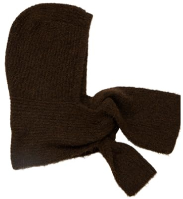 Object Objmilu Scarf Knit Balaclava Rep, Packning Brun, En storlek för kvinnor, Brun tätning, one size