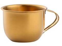 Tazza da caffè in acciaio inox, 60 ml, tazza da succo con manico, mini tazza da caffè, tazza da succo di piccola capacità, tazze da caffè espresso per cucina (oro)