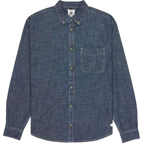 Element Button Down Chambray Regular Fit Long Sleeve Shirt S