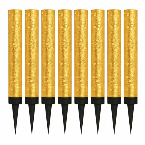 10cm Ice Sparkling Fountain Candles 8 Pack Golden, Ideal for: Birthdays, Weddings, Anniversaries, Restaurants and Special Celebrations