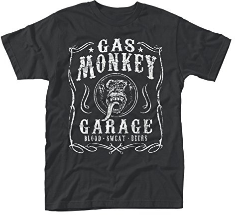Plastic Head Herren Gas Monkey Garage Flourish T-Shirt, Schwarz, S