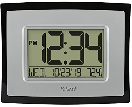 La Crosse Technology Wall/Table Clock, 6.85-inch H x 8.66-inch W x 0.95-inch D (WT-8002U) (WT-8002U-INT)