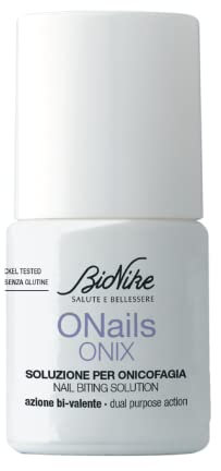 Bionike Onails - Onix Soluzione per Onicofagia, Smalto per Non Mangiare le Unghie e le Cuticole, Trasparente e Amaro, Anti-rosicchiamento, Favorisce la Ricrescita, 11 ml