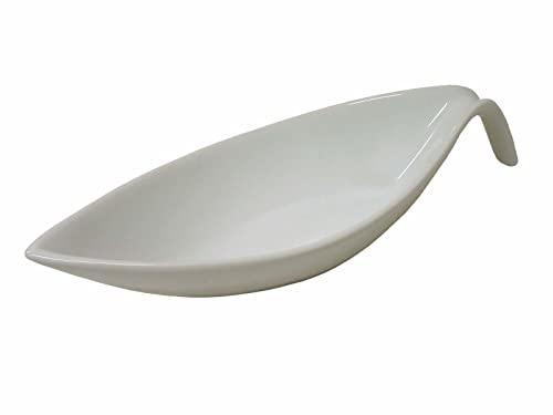 SALSERA SALSA PEZ ASA PEQUEÑA PORCELANA BLANCO