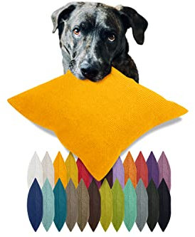 npluseins Kissenhülle mit Struktur-Muster - Polsteroptik 617.767, 1 Stück - Kissenhülle 60 x 60 cm, gelb