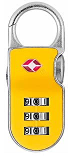 Yale Travel Sentry TSA YTP2/26/216/1Y Yellow Travel Combination Padlock Clip Bow